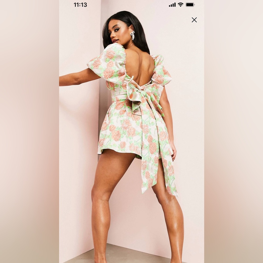 Asos luxe jacquard romper